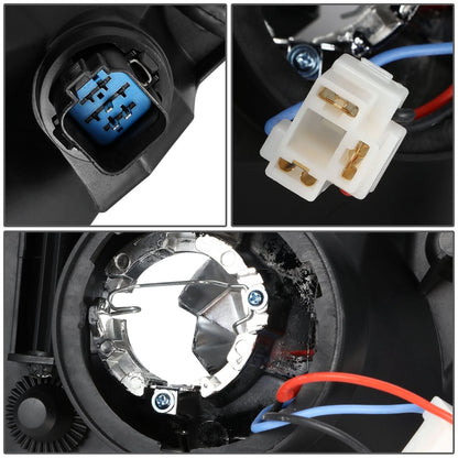 2003-2004 Ford Focus OE Style Left Headlight - Black Housing