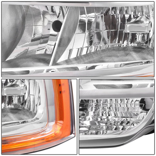 2015-2017 Ford Expedition OE Style Chrome Headlights Left Right Set