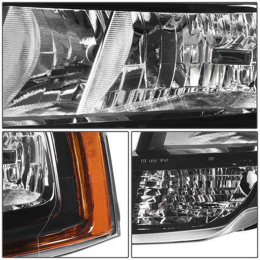 2015-2017 Ford Expedition OE Style Black Housing Headlights Left