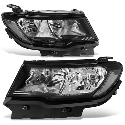17-21 Jeep Compass OE Style Headlights - Black Housing Clear Reflector
