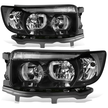 06-08 Subaru Forester OE Style Black Housing Clear Reflector Headlights