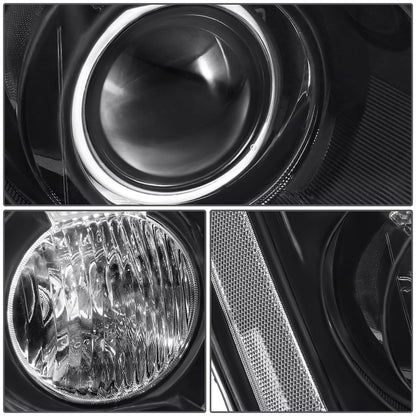 06-11 Cadillac DTS OE Style Black Housing Clear Reflector Headlights