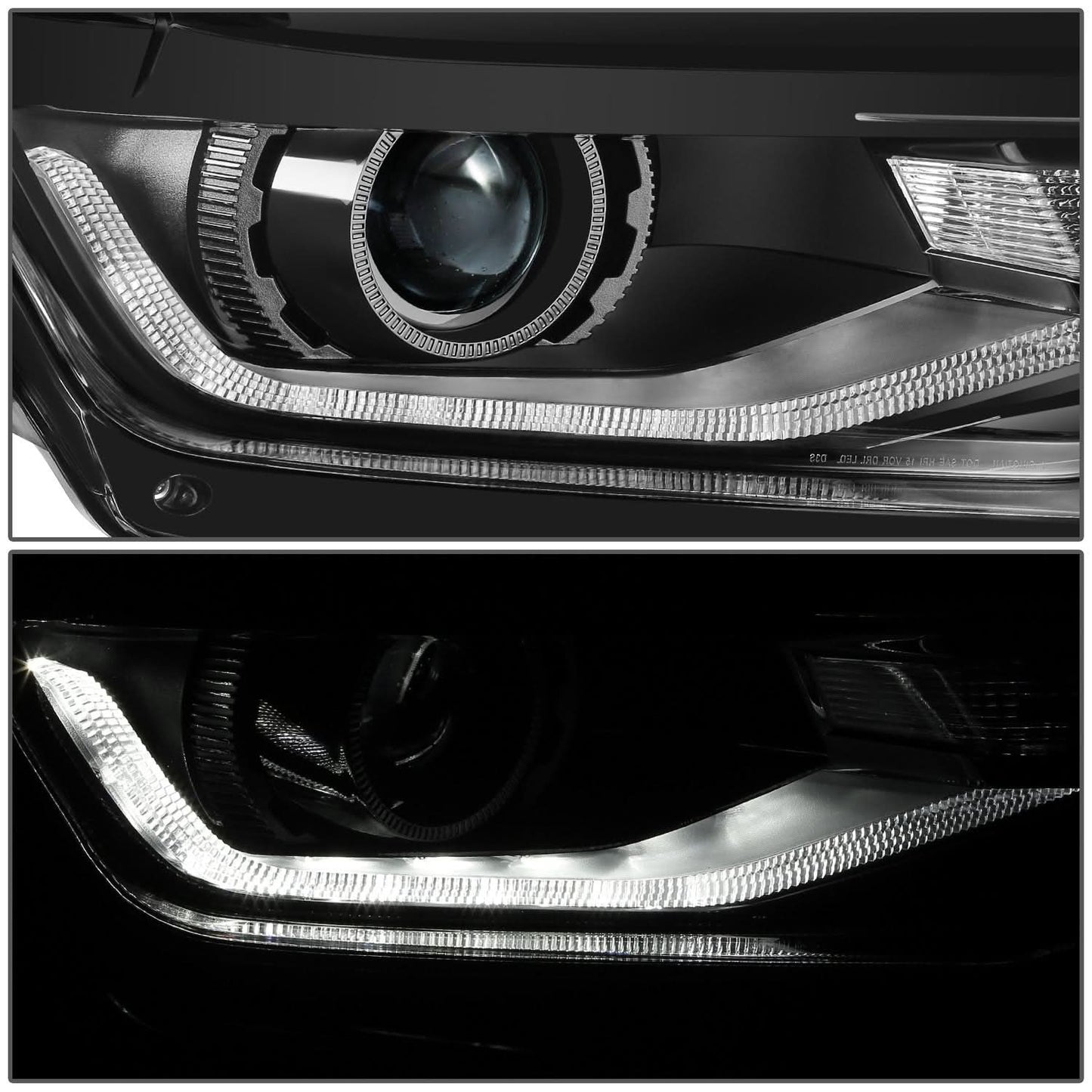 2016-2022 Chevrolet Camaro Projector Headlights - Black Housing
