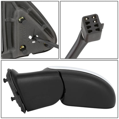 99-02 Chevy Silverado GMC Sierra Powered Side Mirror - Black Left