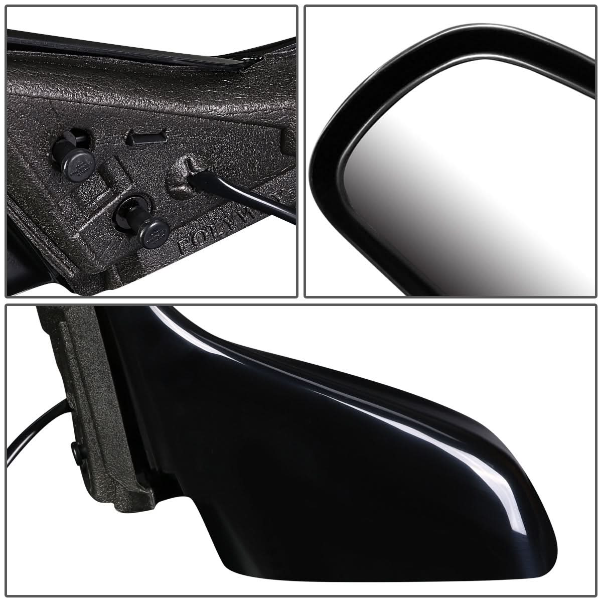 2004-2008 Pontiac Grand Prix OEM Style Right Side Mirror - Matte Black