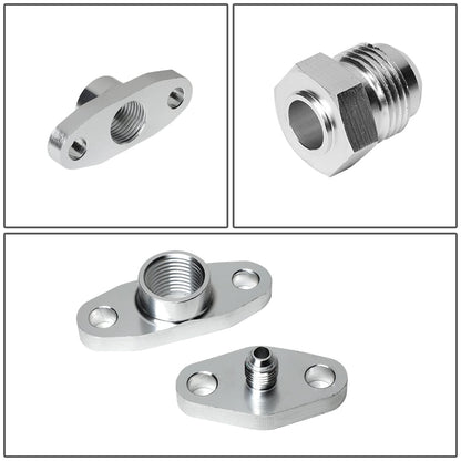 Universal Oil Feed Lines Kit - 40" Stainless Steel w/ 10AN Return
