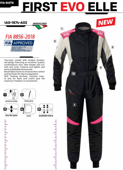 OMP First Evo ELLE Women's Driver Suit