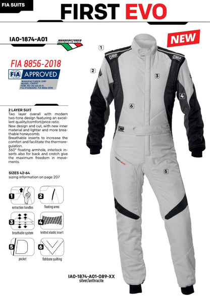 OMP FIRST Evo Fire Suit (New)