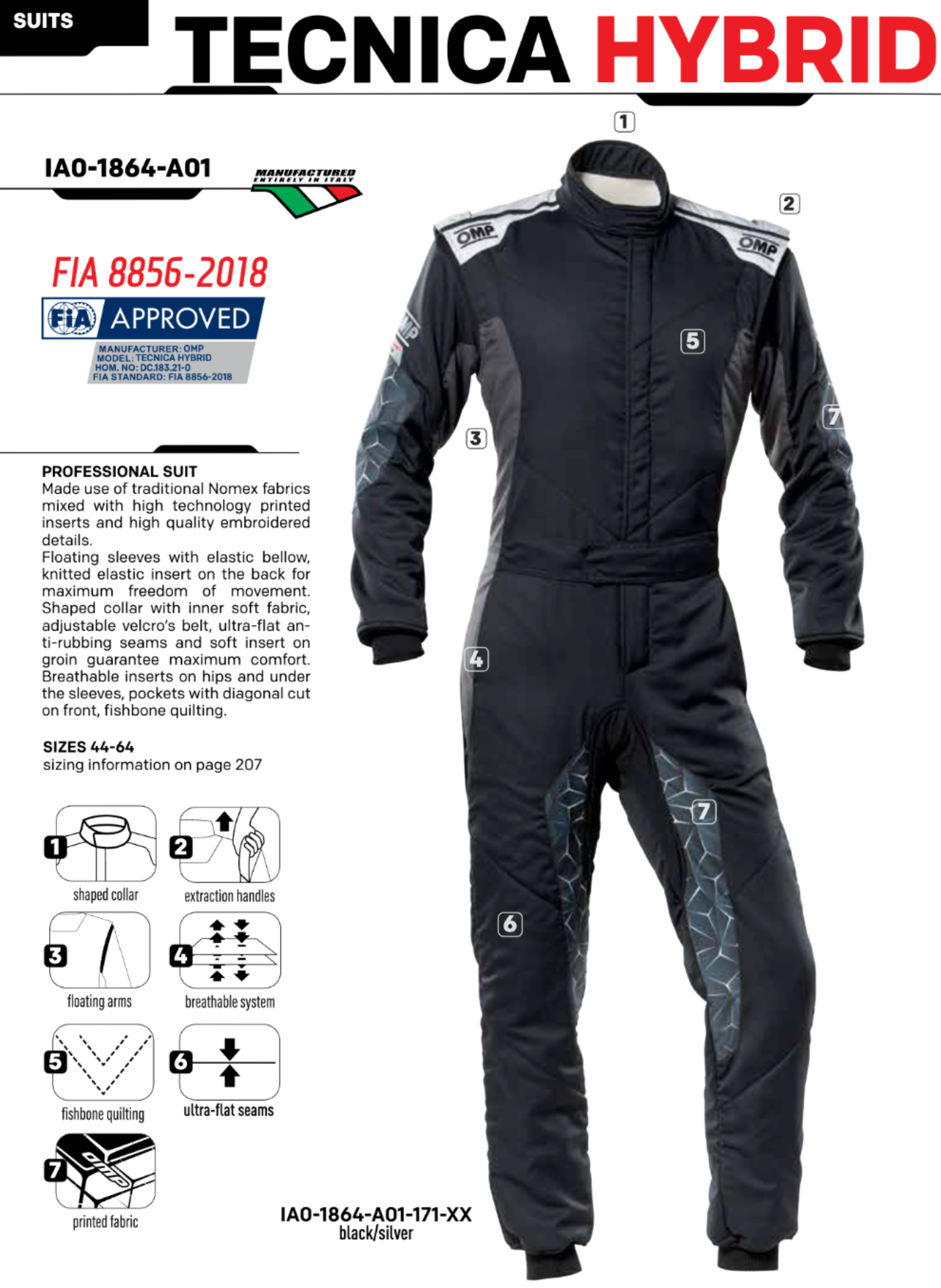 OMP Tecnica Hybrid Driver Race Suit