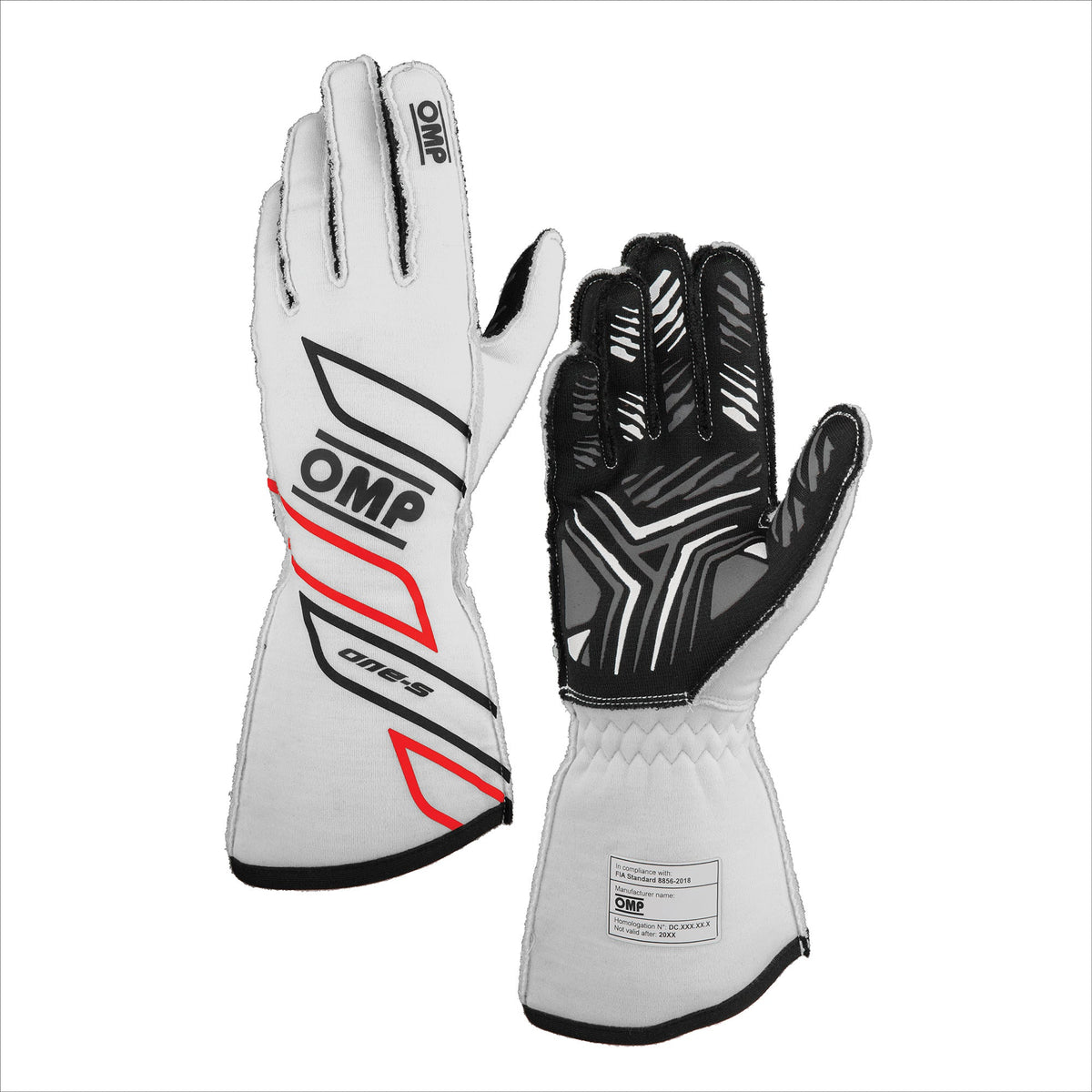 ONE-S GLOVES my2025 FIA 8856-2018 WHITE SZ. M