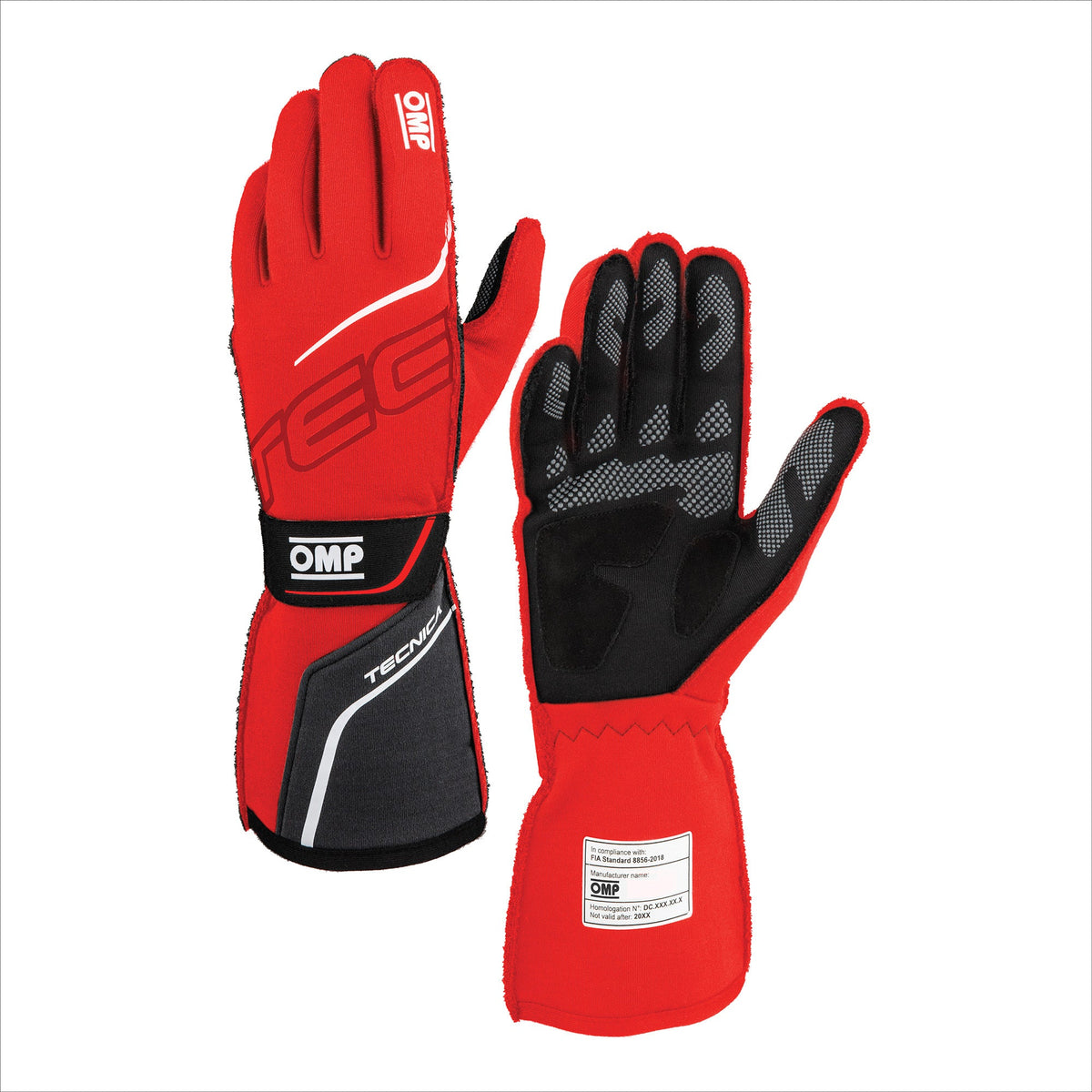 TECNICA GLOVES FIA 8856- 2018 RED / BLACK SZ. L