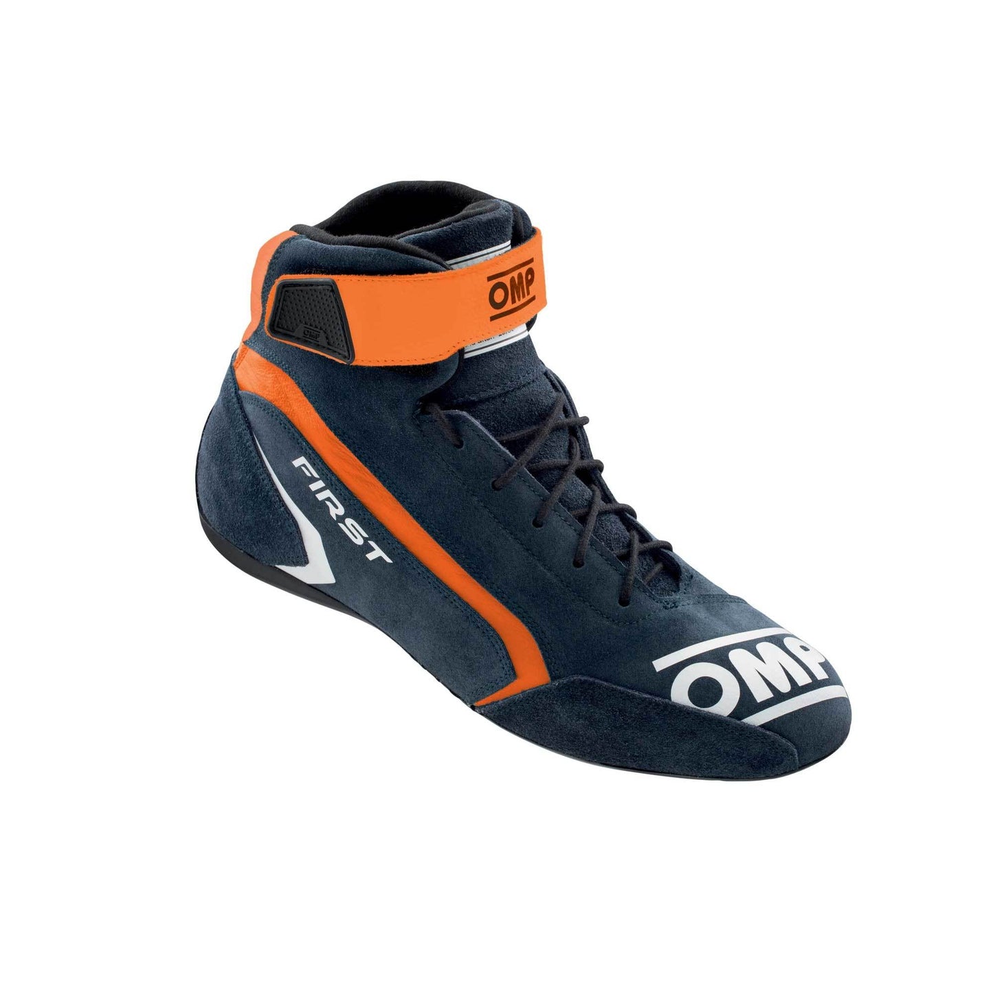 FIRST SHOES FIA 8856-201 8 NAVY BLUE / ORANGE SZ.