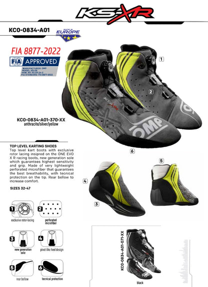 OMP KS-XR Kart Racing Shoes