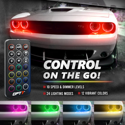 AURA PRO LED Triple Bundle for Dodge Challenger 08-23 ( Halo + Interior + Underglow ) - Bluetooth APP and Remote Controlled