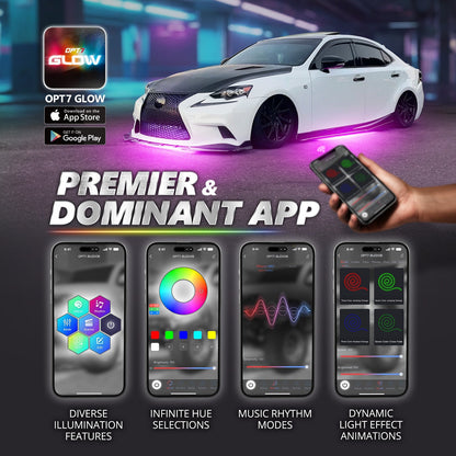 AURA PRO LED Lighting Kit Bundle ( Underglow + Grille + Interior ) - Bluetooth APP and Remote Controlled