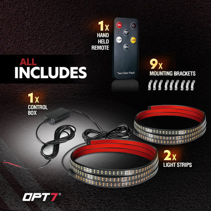 Sidekick Running Board Light Flexible 2PC with Warning Mode