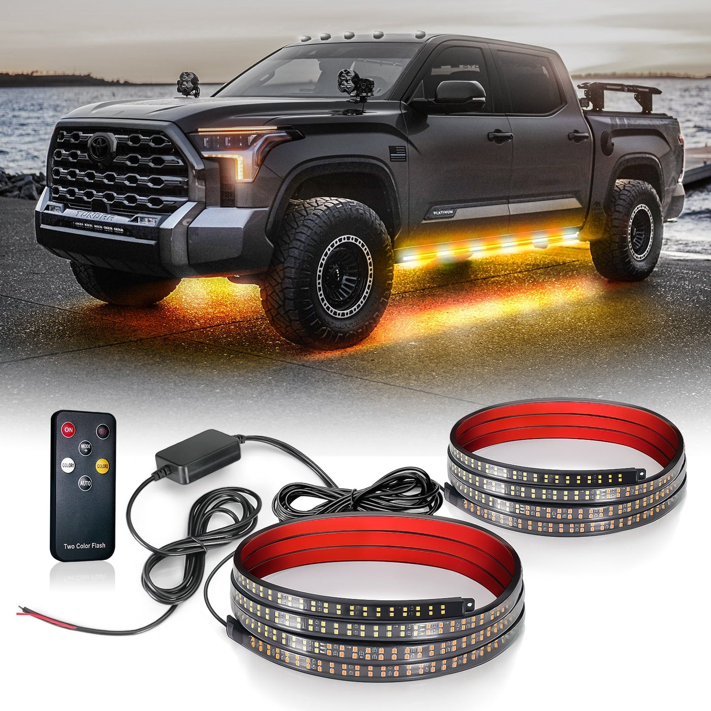 Sidekick Running Board Light Flexible 2PC with Warning Mode