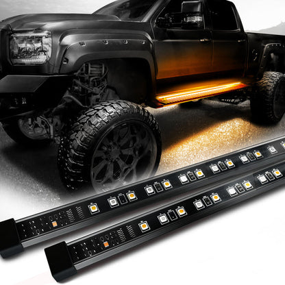 OPT7 Redline Parlux Triple Tailgate Light Bar 60" Bundle with Sidekick Sequential Running Board Light LED Strip Kit
