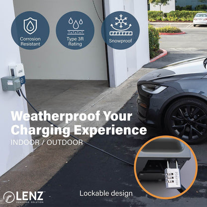 LENZ 50 Amp 125/250V NEMA 14-50 Power Outlet Box, Weatherproof Lockable Receptacle, ETL Safety Certified, for EVs RV Camper Trailer Home - NOT for Continuous Use (Collective)