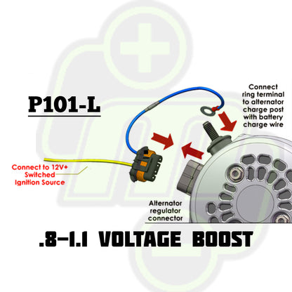 Mechman P101-L Voltage Boost Harness GM 4 Pin - 1 Volt for Lithium Batteries