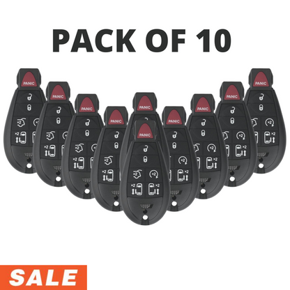 Chrysler Dodge 7 Button Fobik 2008-2020 For IYZ-C01C M3N5WY783X | Aftermarket (10 Pack)