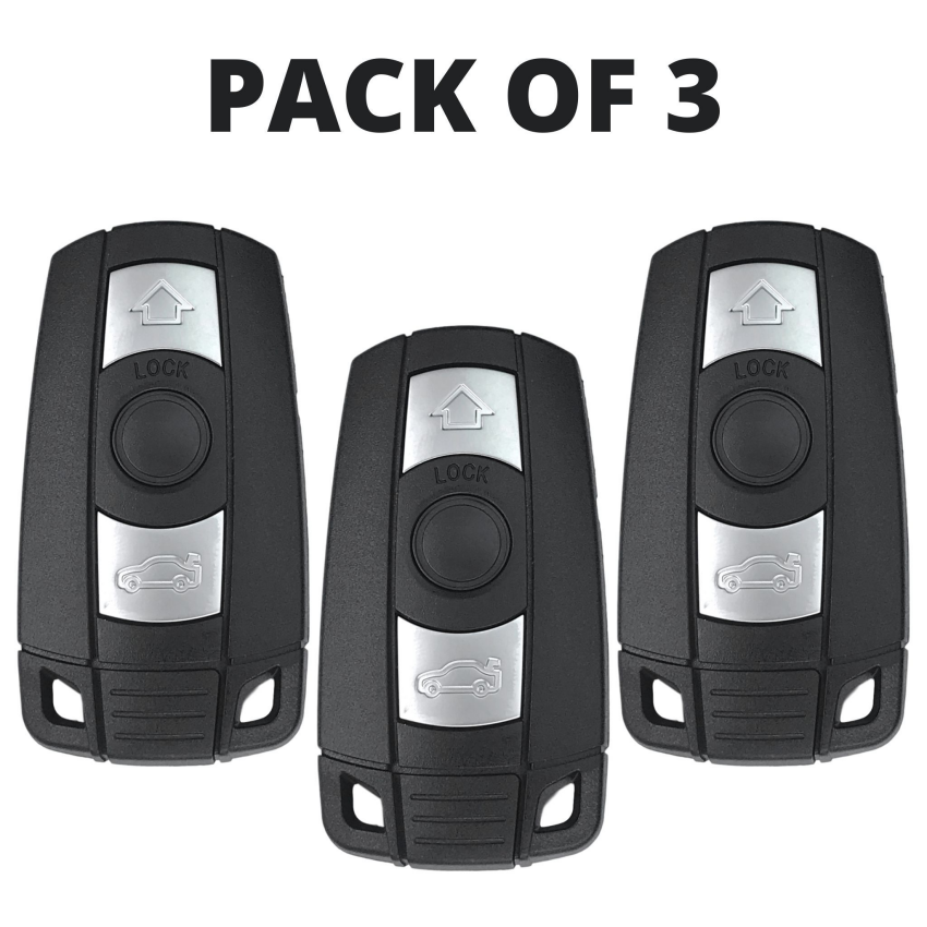 3 Pack - BMW 3 Series 5 Series 2007-2016 CAS3 Smart Key KR55WK49127 / 49123