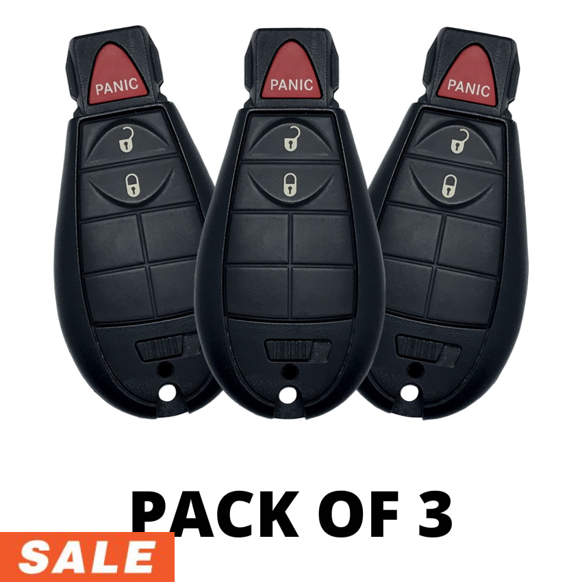 Dodge Ram 3 Button Fobik 2013-2022 For GQ4-53T | Aftermarket (3 PACK)