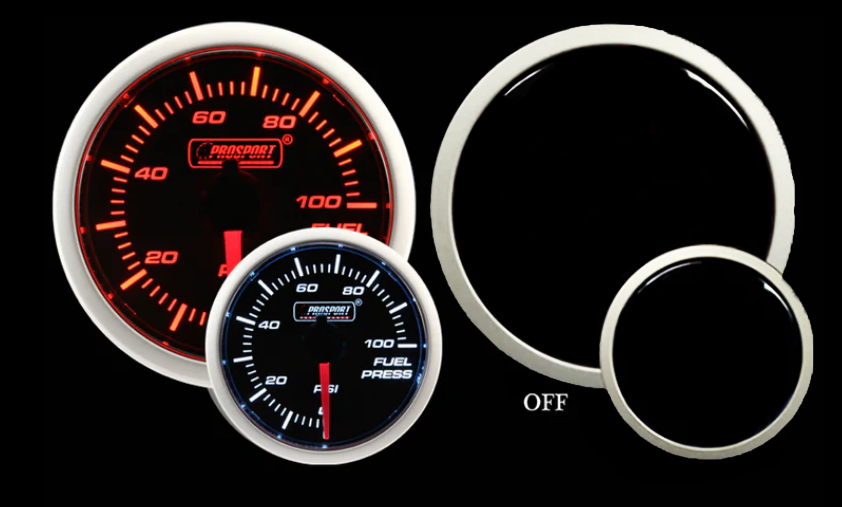 2-1/16" Amber / White -  Fuel Pressure Gauge