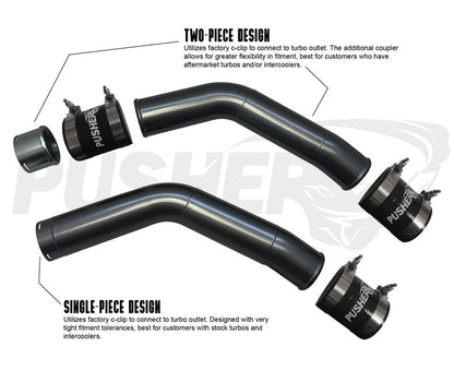 Pusher HD 3" Hot Side Charge Tube for 2015-2022 Ford F250/350 6.7L Powerstroke