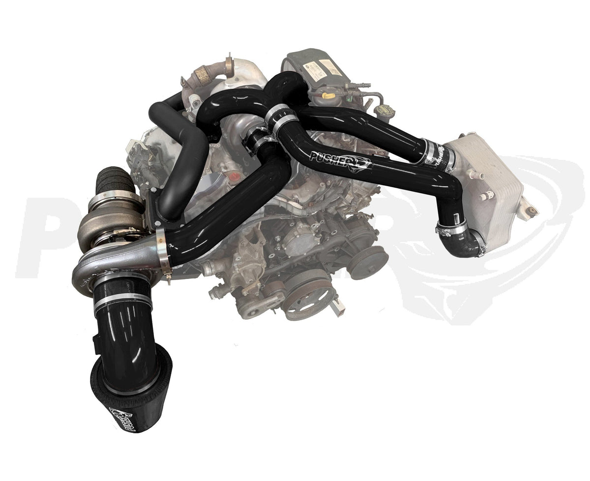 Pusher F5 Compound Turbo & Intake System 2017-19 Ford F250/350 6.7L Powerstroke