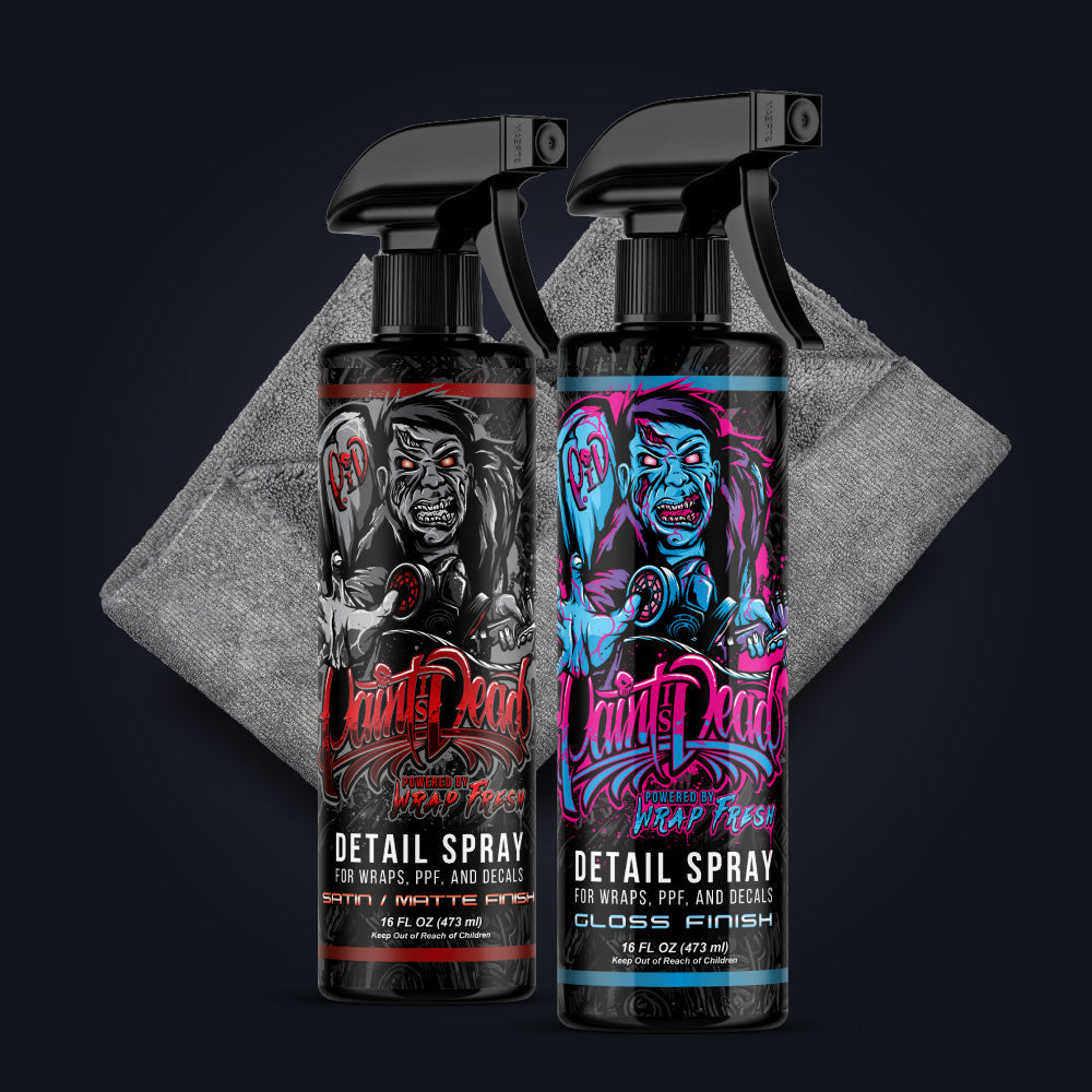 Paint Is Dead Official Detail Spray by Wrap Fresh - Combo Kit - Satin / Matte and Gloss with Towels- Detailing