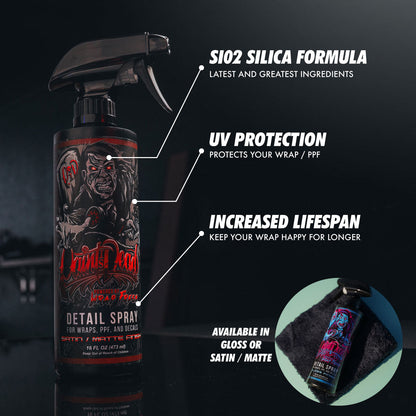 Paint Is Dead Official Detail Spray by Wrap Fresh - Satin / Matte - UV Protection and Cleaner and Maintenance Spray - Detailing