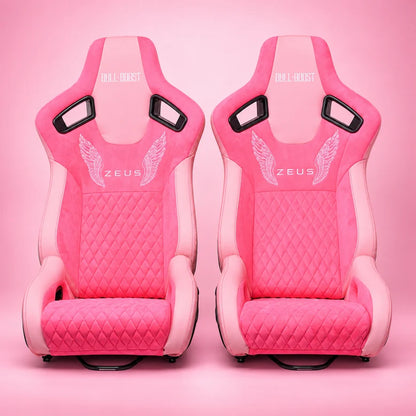 BULL BOOST ZEUS Collection Pink Reclinable Racing Seats – Pair