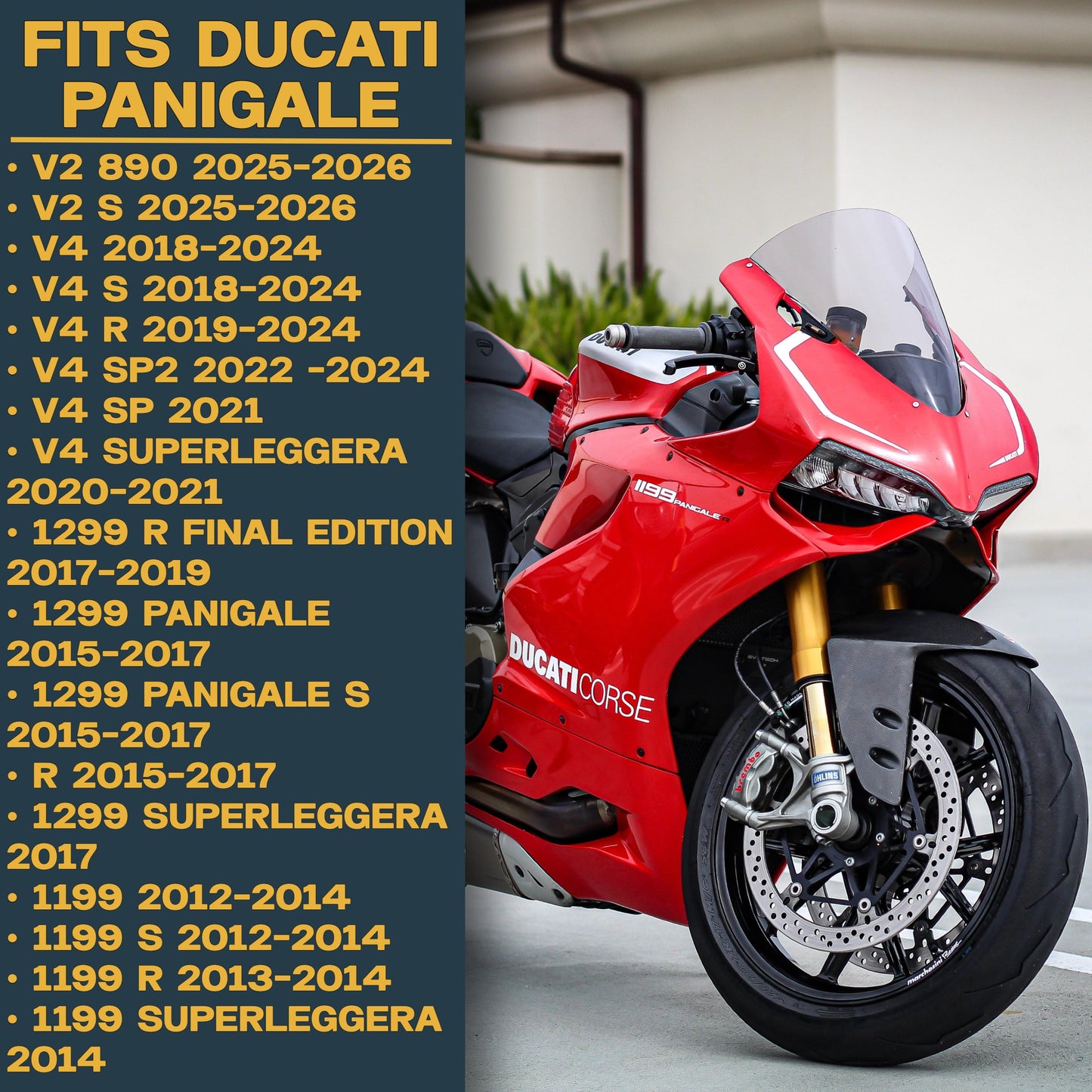 Ducati Panigale 1199/1299/V4/V2 890 2012-2026 Ceramic Brake Pad Set
