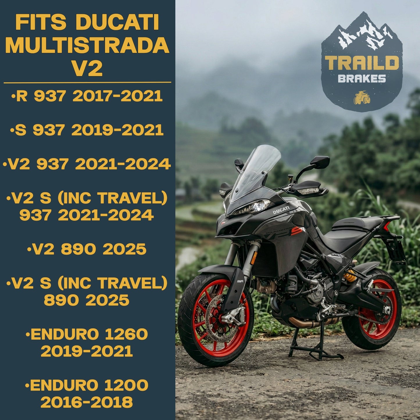 Ducati Multistrada V2 2017-2025 Ceramic Brake Pad Set