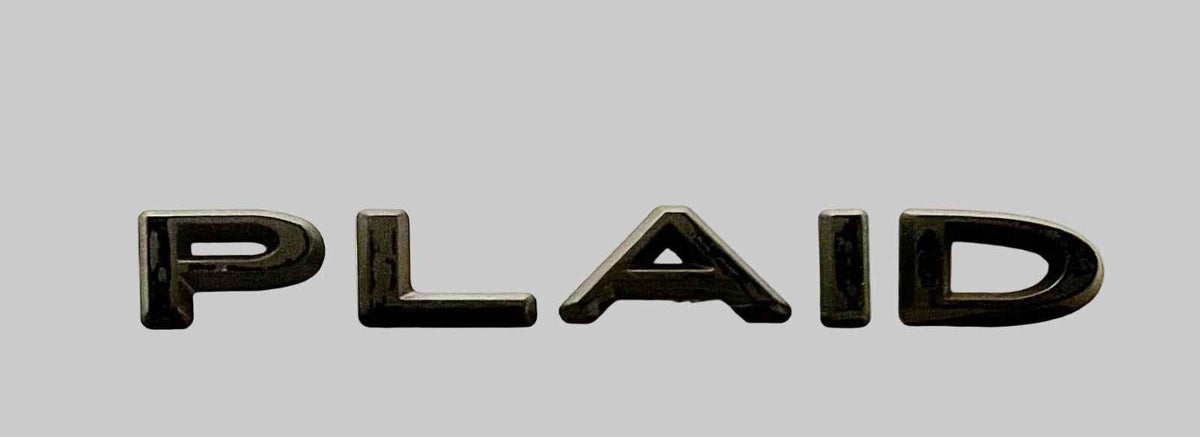 PLAID Letters Emblem | Tesla Model S & Model X