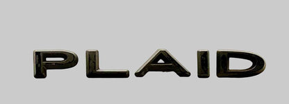 PLAID Letters Emblem | Tesla Model S & Model X