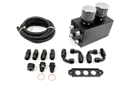 PLM Power Driven Universal Oil Catch Can Breather Tank Kit – High-Capacity Aluminum Design 1992-2001 CIVIC- 1994-2001 INTEGRA