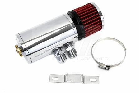 PLM Power Driven Universal Oil Catch Can Breather Tank – Compact Aluminum Design