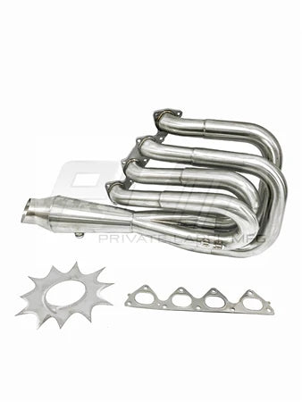PLM Power Driven B-Series Hood Exit Race Header w/ 4-1 Megaphone