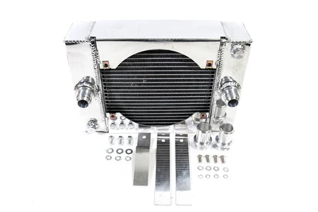PLM Private Label Mfg. Power Driven Compact Drag Radiator – Small  Universal Fitment