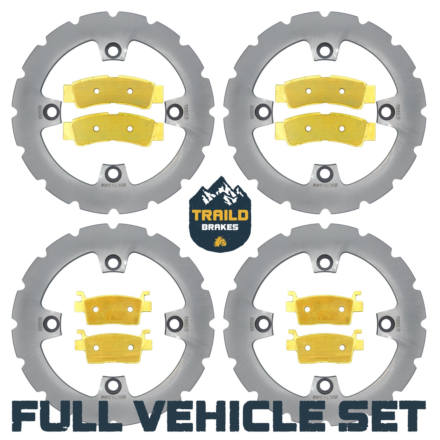 Kawasaki KRX/KRX4 1000 2020-2026 Ridge Rider Rotor and Brake Pad Kit