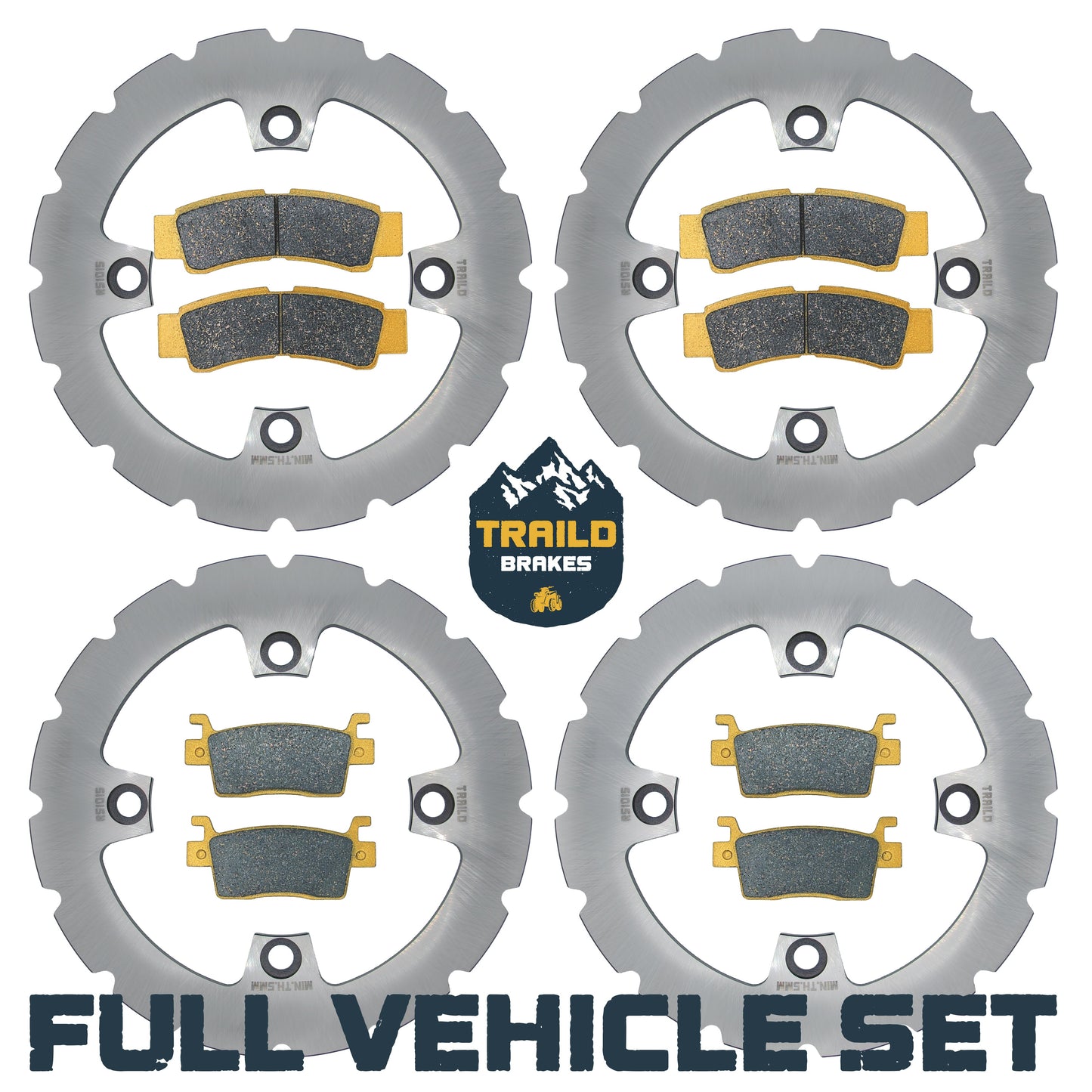 Kawasaki KRX/KRX4 1000 2020-2026 Ridge Rider Rotor and Brake Pad Kit