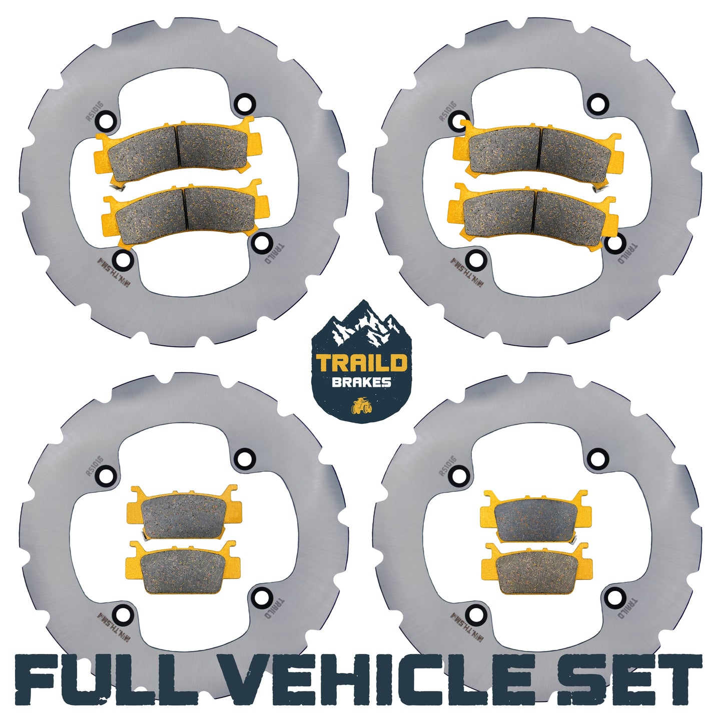 Honda Talon 1000R/1000X/1000X-4 2019-2026 Ridge Rider Rotor and Pad Kit