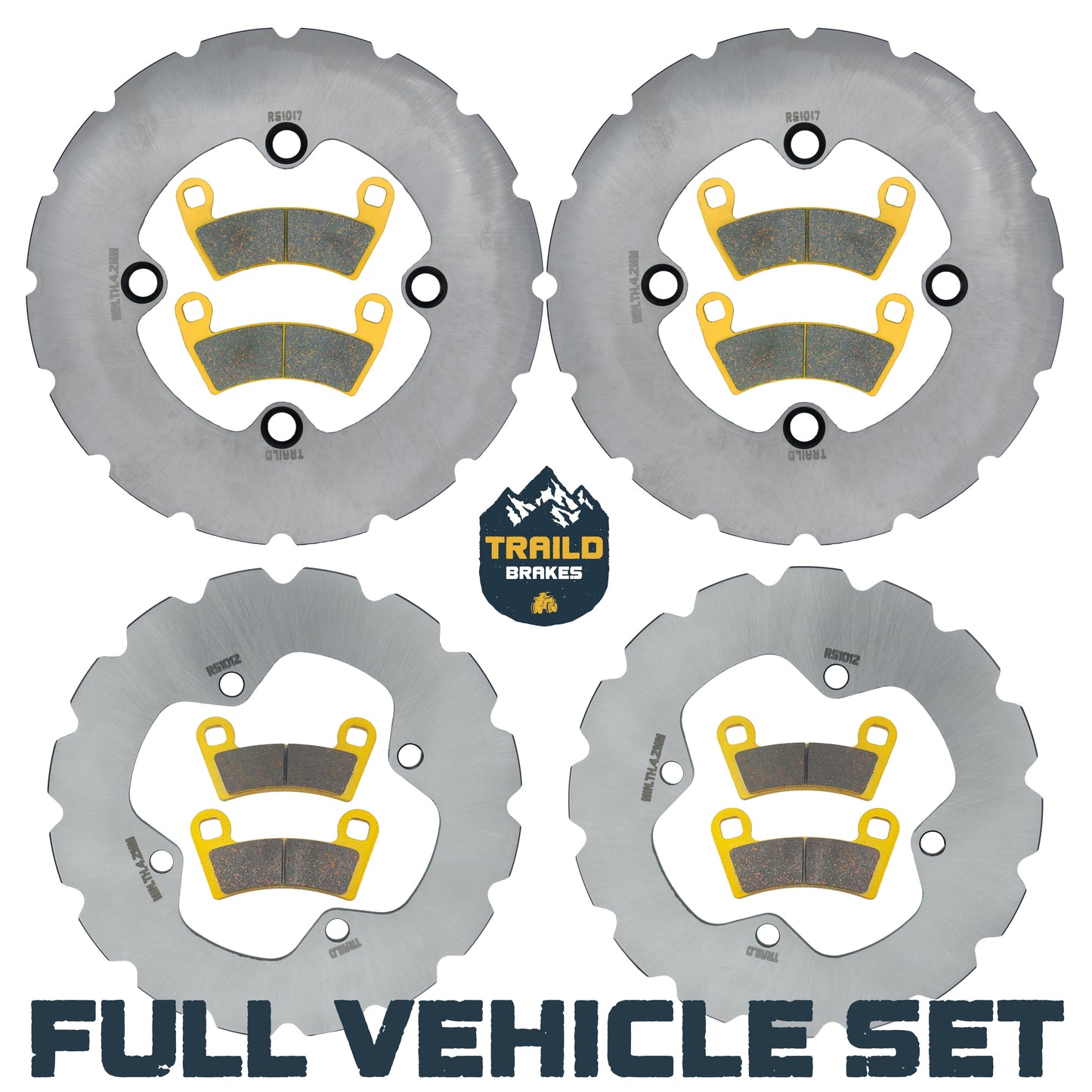 Polaris Ranger XP 1000 / XP Kinetic 2021-2027 Ridge Rider Rotor and Pad Kit