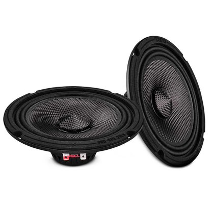 6.5” Slim Motorcycle & Motorsports Loudspeaker With Neodymium Magnet and Water Resistant Carbon Fiber Cone | 2-Ohm 150W RMS