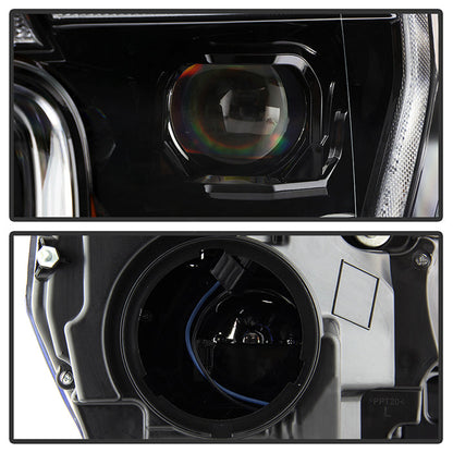 xTune Ford F150 18-20 Amber DRL Full LED Two Projector Headlights - Black PRO-CH-FF15018S-FLED-AM-BK 9949579