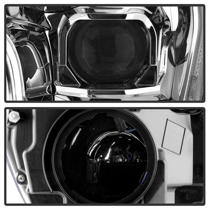xTune Ford F150 18-20 Amber DRL Full LED Two Projector Headlights - Chrome PRO-CH-FF15018S-FLED-AM-C 9949586