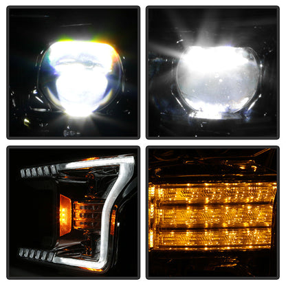xTune Ford F150 18-20 White DRL Full LED Two Projector Headlights - Chrome PRO-CH-FF15018S-FLED-C 9949609