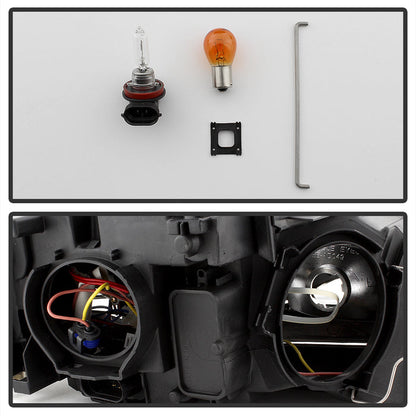 SPYDER xTune Audi A4 06-08 Projector Headlights - Halogen Model Only - DRL LED - Chrome PRO-JH-AA406-DRL-C 9036088